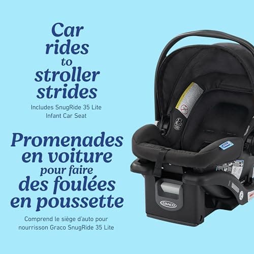 Graco Modes Trio Travel System | Riordan (Black) | 3-in-1 Baby Stroller and Car Seat Combo | Rear-Facing from 1.8-16 kg (4-35 lb) — view 4