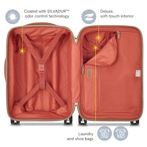 DELSEY PARIS Chatelet Air 2.0 Carry-On Plus Suitcase 20 Inch, Hardside Polycarbonate Luggage, Dual-Density Spinner Wheels, TSA Lock, USB Port, Angora — view 2