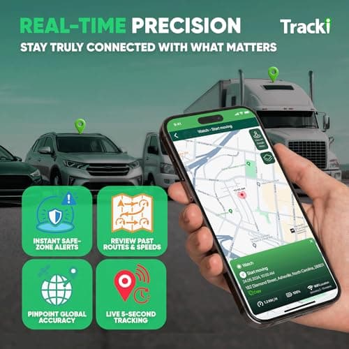Tracki Pro GPS Tracker for Car – Waterproof 4G LTE Magnetic Car GPS Tracker, Long-Life Battery Up to 7 Months, Real-Time Tracking for Cars, Trucks, Vans, Motorcycles & Trailers, Subscription Required — view 5