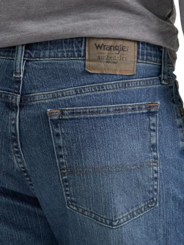 Wrangler Authentics Men's Regular Fit Comfort Flex Waist Jean, Blue Ocean, 36W x 32L — view 4