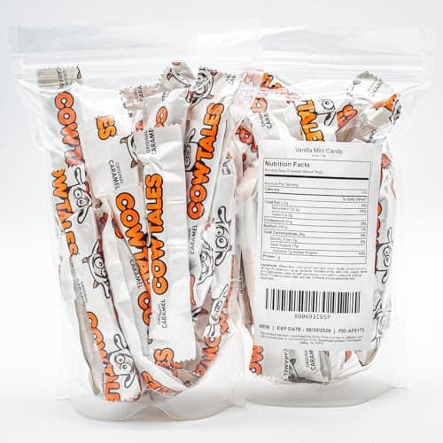 Caramel Candy Vanilla 1 pound – Soft and Chewy, Filled With Cream, Individually Wrapped, Bulk Candies in Resealable Bag — view 3
