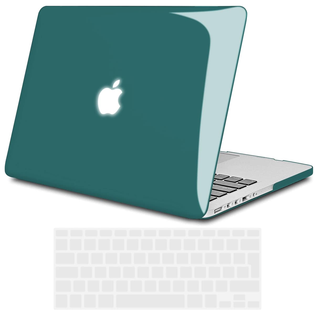 TECOOL Case compatible with MacBook Air M1 & MacBook Air 13 inch Retina 2020 2019 2018 (A2337 A2179 A1932), Plastic Snap On Hard Shell Cover & UK EU Keyboard Protector, Crystal Clear (Glossy) — view 87