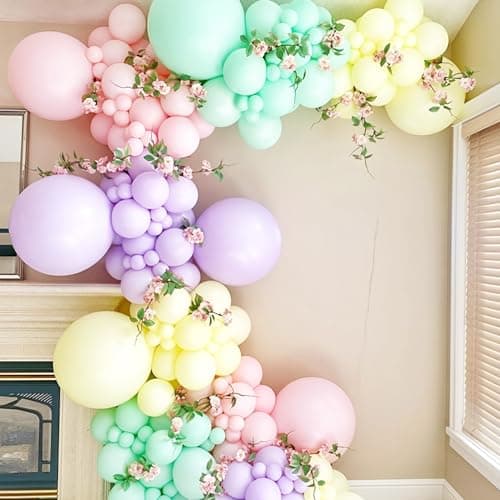 Voircoloria Pastel Balloons, 66pack 12inch Macaron Latex Party Balloons for Graduation, Easter, Wedding, Birthday, Bridal Shower, Rainbow Party, Baby Shower, Anniversary Party Decorations — view 3