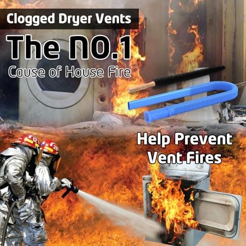 PetOde 2 Pieces Dryer Vent Cleaner Kit Compatible with Most Vacuum Cleaner, Dryer Lint Brush and Vacuum Hose Attachment with Universal Connector, Quickly Lint Remover — view 6