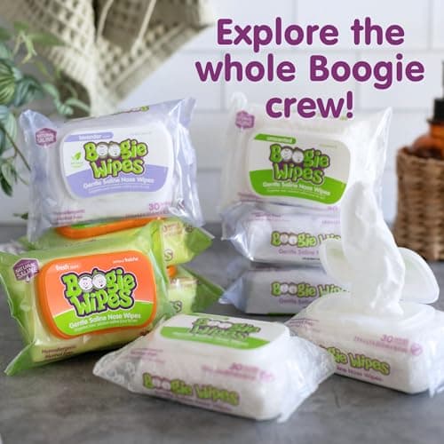 Boogie Gentle Saline Nose Wipes Unscented - 180 Count — view 7