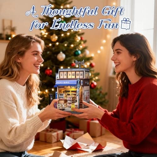CUTEBEE Book Nook Kit - DIY Miniature House Japanese Detective Convenience Store, Dollhouse Booknook for Adults, Tiny House Bookshelf Decor 3D Wooden Puzzle Gifts (Beika-cho Convenience Store) — view 5