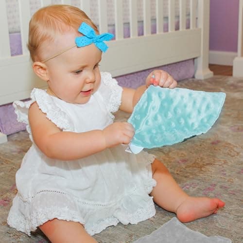 S&T INC. Aura Crinkle Squares Baby Toys, 6 Inch x 6 Inch, City Dots, 2 Pack