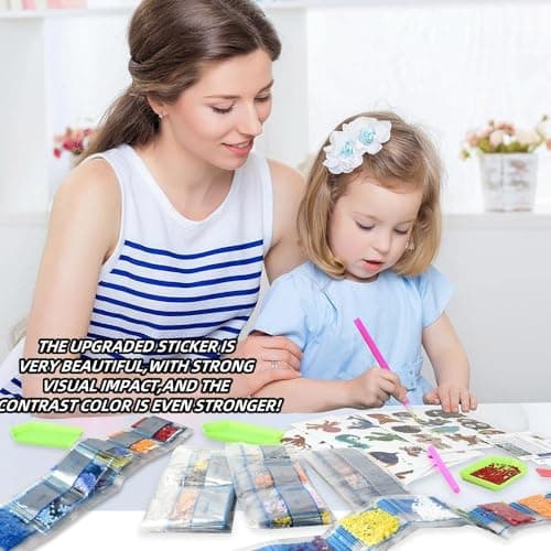 TRUZ Kids Diamond Painting Stickers Kits,5D DIY Diamond Painting Kits Gem Art Crafts for Children Diamond Dots Mosaic Kits for Girls,Boys and Adults (Game Characters) — view 2