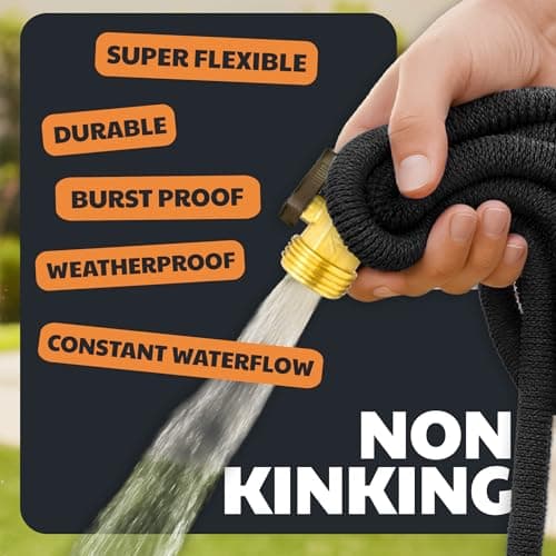 XHOSE PRO Expandable Garden Hose 100ft Water Hose with Brass Fittings, Flexible, Expanding and Retractable, Lightweight 100 Ft Hose, Tuyau Arrosage - 2026 Model — view 3