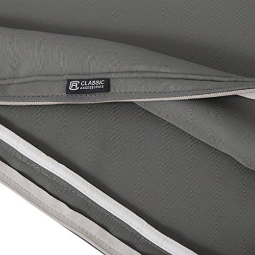Classic Accessories 62-003-LCHARC-EC Montlake Cushion Foam and Slip Cover, Light Charcoal, 18" diameter round x 2" thick — view 7