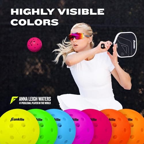 Franklin Sports Outdoor Pickleballs - X-40 Pickleball Balls - USA Pickleball (USAPA) Approved - 12 Pack Outside Pickleballs - Pink - US Open Ball — view 3