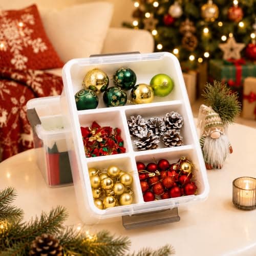 Citylife 17 QT Plastic Storage Box with Removable Tray Craft Organizers and Storage Clear Storage Container for Organizing Bead, Tool, Sewing, Playdoh, Coloring Books, Markers — view 10