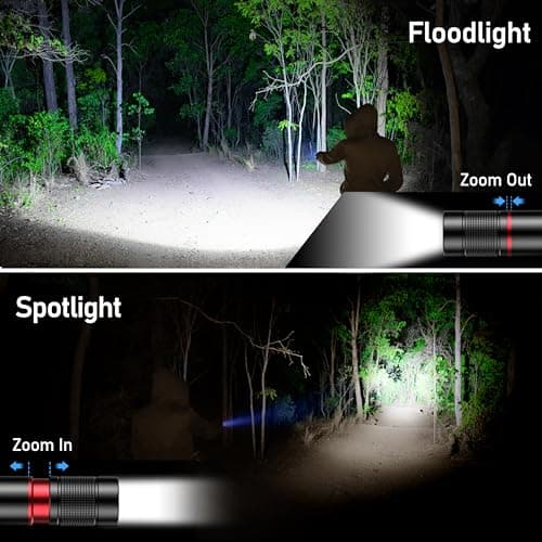 Blukar LED Rechargeable Flashlight 2 Pack, Super Bright Small Handheld Flashlights- Zoomable, Adjustable Brightness, Long Lasting Flash Light, Waterproof Pocket Size Torch Light for Emergency, Camping — view 2
