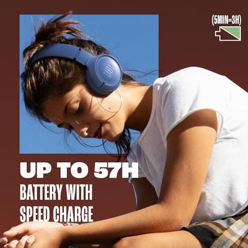 JBL Tune 520BT - Wireless On-Ear Headphones, Up to 57H Battery Life and Speed Charge, Lightweight, Comfortable and Foldable Design, Hands-Free Calls with Voice Aware (Black) — view 3