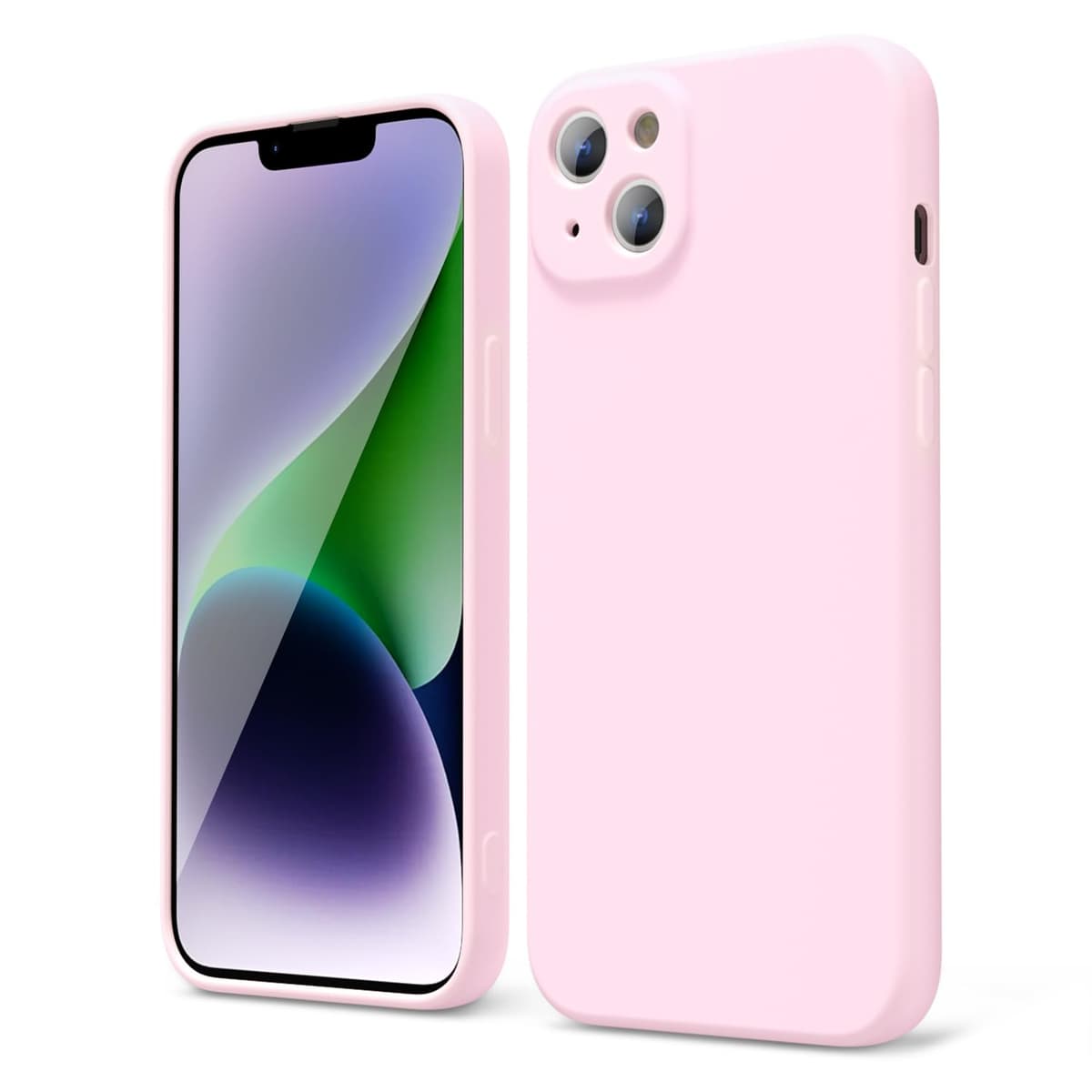 oakxco for iPhone 17 Pro Max Phone Case Liquid Silicone, Cute Thin Slim Grip Soft Rubber Gel for Women Men, Smooth Matte TPU Plain Solid Color Girly Simple Case with Camera Cover, Light Pink — view 1518