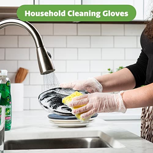 GUSTO Disposable Vinyl Gloves [100 Count] Medium — view 2