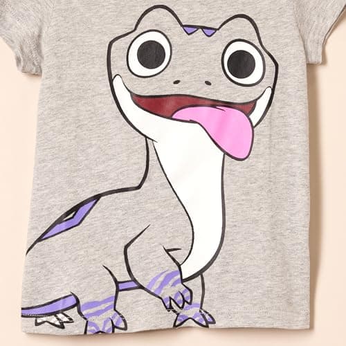 Amazon Essentials Disney | Marvel | Star Wars | Frozen | Princess Girls' Short-Sleeve T-Shirts, Pack of 4, Frozen 2 Elsa, Small — view 6