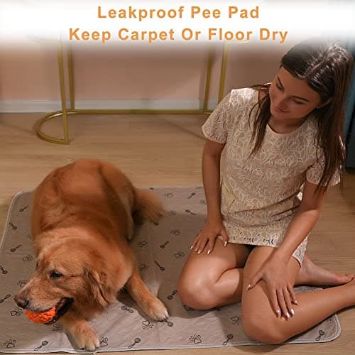 Peepeego 2PCS Pee Pads for Dogs Washable 24inx36in with Free Comb- Reusable Puppy Pads with Fast Absorbent, Non-Slip, Waterproof-Premium Dog Pads for Training, Whelping — view 3
