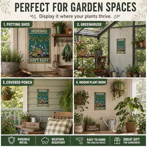 Artlunar Funny Garden Sign Outside Decor - Humorous Gardening Gift for Women Enthusiasts, 12" x 8" (980) — view 5