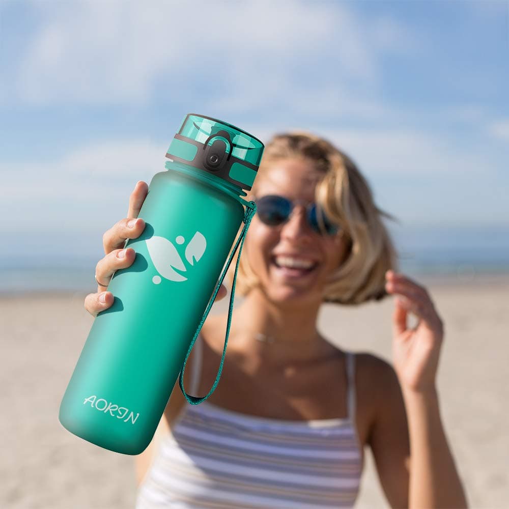 AORIN Botella Agua Deporte -350ml/500ml/750ml/1000ml - Botella Agua Niños Sin BPA，Impermeable y Reutilizable，Apertura con un Solo botón，Aplicar a Sport, Gimnasio, Trekking，Bicicleta — view 5