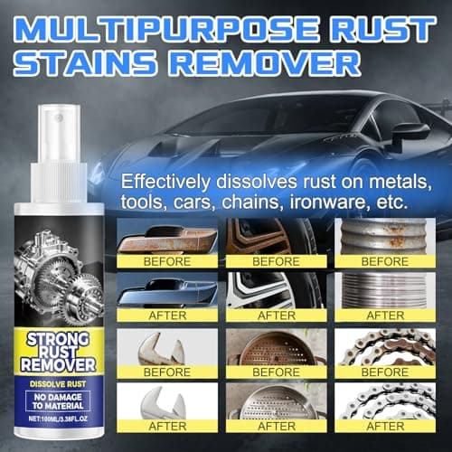 DZCKTFYGRT Rust Remover Spray for Metal, Multipurpose Rust Stain Remover, Heavy Duty Metal Cleaner, Rust Remover Spray, for Metals, Tools, Cars, Chains,Iron Out Rust Remover (2pcs) — view 2