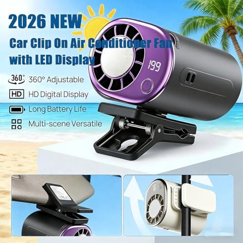 CBDYWVR Clip On Air Conditioner Fan, 199 Speeds & 16°C Cooling (White) — view 2