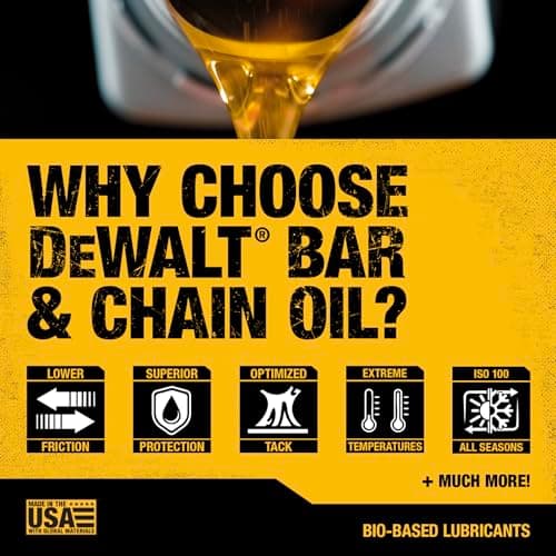 DEWALT – Biodegradable Bar & Chain Oil – Green, Eco-Friendly, Non-Toxic Professional Bar & Chainsaw Lubricant – Ultraclean All-Season Oil for Gas, Electric Saw, and Pole Saw, 16 oz — view 5