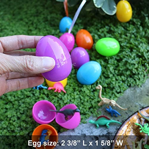 GIFTEXPRESS Plastic Bright Easter Egg Assortment 50 Pcs Perfect for Easter Egg Hunt/Surprise Egg/Easter Hunt — view 3