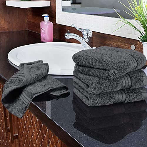 Utopia Towels 12 Pack Premium Wash Cloths Set, 12 by 12 Inches, 100% Cotton Ring Spun, Highly Absorbent and Soft Feel Washcloths for Bathroom, Spa, Gym, and Face, Grey — view 7