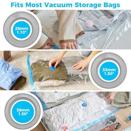 Huachuang Electric Pump for Vacuum Bags: 1500mAh Cordless Travel Vacuum Pump - Portable Rechargeable Luggage Seal Storage Bags Pump for Clothing, Blankets, and Bedding (Bags Not Included) — view 4