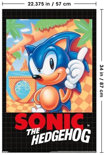 Sonic the Hedgehog (1991) - Key Art Wall Poster, 34L" x 22.4W", Unframed Version — view 2