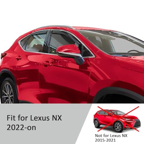 Voron Glass in-Channel Extra Durable Rain Guards for Lexus NX 2022-2026, Window Deflectors, Vent Window Visors, 4 Pieces - 200576 — view 4