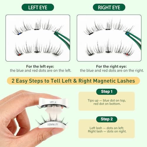 KEYYOU Daily Wear Reusable Magnetic Eyelashes 2 Pair with Applicator No Glue Needed 3D Natural Magnetic Lashes, Easy to Apply & Long Lasting for Daily Use & Events(A01+A02) — view 3