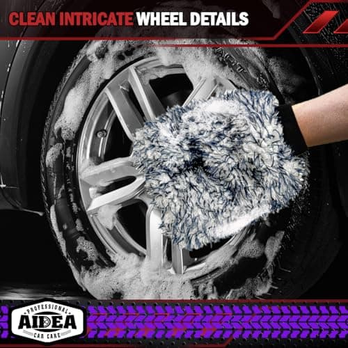 AIDEA Car Wash Mitt Microfiber, 1PK Wheel Cleaner Mitts, 7.12''X10.14'' — view 3