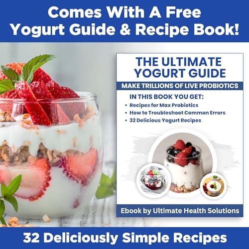 Ultimate Probiotic Yogurt Maker with Adjustable Time & Temperature Control, Make Trillions of Probiotics for Better Gut Health, Two 1-Quart Containers for Larger Batches, ULTIMATE LIFETIME WARRANTY — view 4