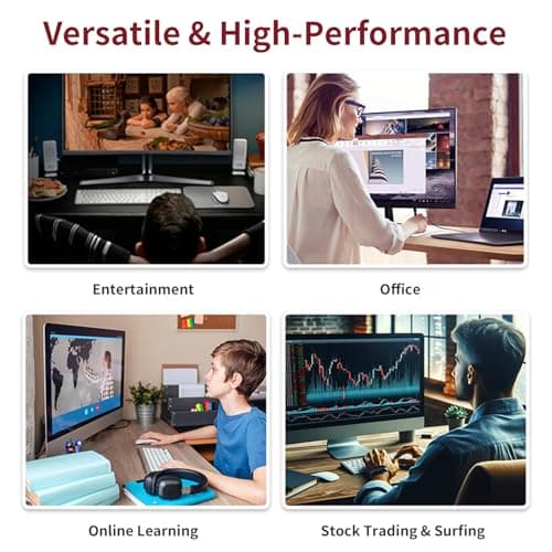Cybrimax All in One Desktop Computer, 24" Display, i5 CPU Up to 3.3 GHz, 16GB RAM, 256 GB SSD, Privacy Protection Webcam, WiFi 6 + BT 5.3, Win11 Home, Black — view 8