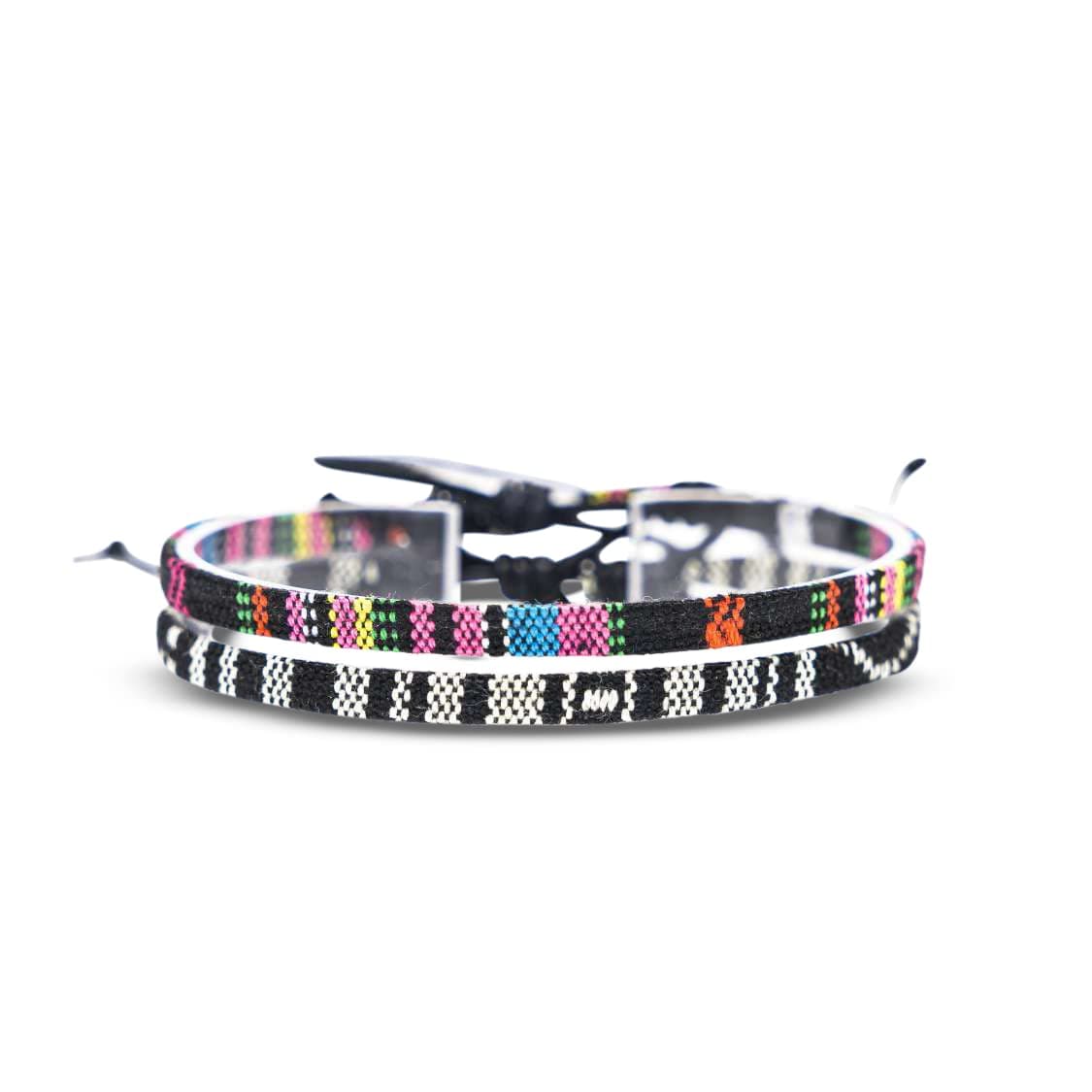 Made by Nami Tobilleras Mujer Impermeables Ajustables 19-38cm Pulseras Boho de Hilo Algodón 100% Turquesa — view 30