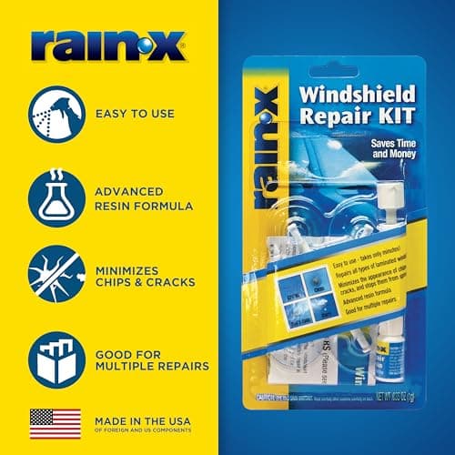 Rain-X 600001 Windshield Repair Kit - Quick and Easy Durable Resin Based Windshield Repair Kit for Chips and Cracks, Good for Round Damage Below 1" in Diameter and Cracks Smaller Than 12" in Length — view 2