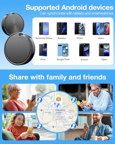 Air Tags for Android,Air Tags-1 Pack Android,Android Tracker Tags,2 Year Battery Life,Google Find Trackers for Google'S Find Hub App,IP65 Waterproof Luggage Tracker Android for Keys,Wallets,Luggage — view 5