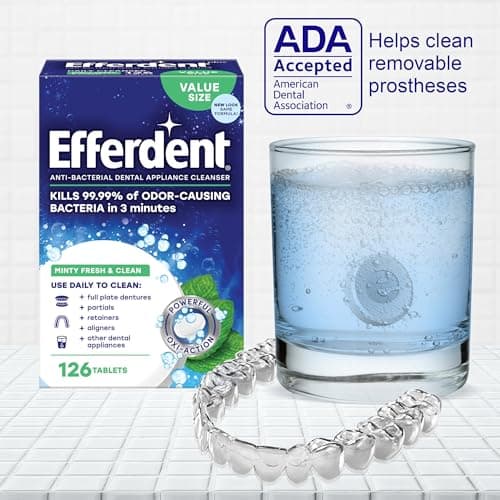 Efferdent Denture Cleaner Tablets, Minty Fresh & Clean, 126 Count — view 3