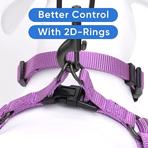 Pawtitas Solid Step-in Dog Harness – Adjustable No-Pull Vest for Puppies to Seniors, Safe & Comfortable XS Orchid — view 5