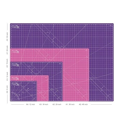 Elan Cutting Mat A1 Pink & Purple, Large Self Healing Cutting Mat 24 x 36 Inch, 5-Ply Craft Board Pink, Hobby Board for Crafts 24x36 Inch — view 4