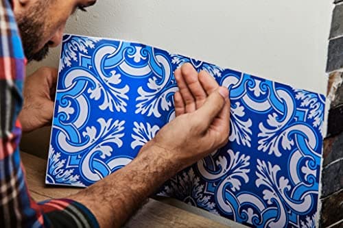 Poromoro Spanish Portuguese Azulejo Style Backsplash Peel and Stick Tile Stickers Set of 20 pcs(5.9_ZB) — view 5