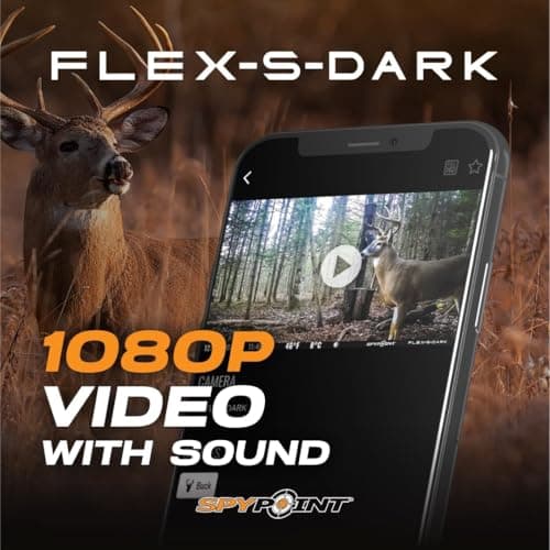 SPYPOINT Flex-S-Dark Solar Cellular Trail Camera – Built-in Solar Panel, 40MP Photos, 1080p Videos + Sound, No-Glow Game Camera, Night Vision, Motion Activated Trail Cam — view 5