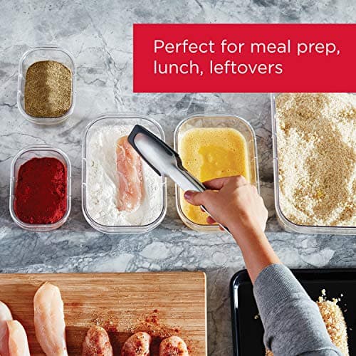 Rubbermaid Brilliance BPA-Free Food Storage Containers Multi Pack, 1.3 Cup Plastic Containers with Lids, 5 Pack, Leak Proof, Microwave & Dishwasher Safe — view 2