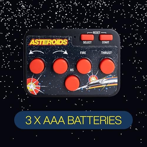 Fizz Creations Asteroids Plug & Play HDMI Arcade game console with wireless controller. Classic retro game for TV, family retro games, nostalgic gift. — view 3