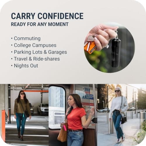 SABRE Pepper Spray with Quick Release Keychain for Self Defense – Maximum Police Strength OC Spray with UV Marking Dye, Twist Lock Safety, Finger Grip, 10‑Second Spray, 14‑ft Range, Made in USA — view 4