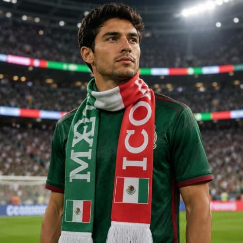 TOSOUATOP Scarf For World Cup 2026【HD Printing】【Druable】【Skin Friendly】 Mexico Soccer Scarf — view 2