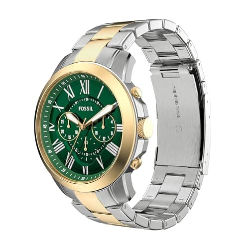 Fossil Men's Watch, Grant Quartz Two-Tone Stainless Steel Chronograph Watch for Men — view 3