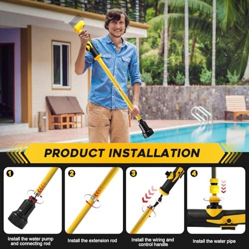 Cordless Stick Water Transfer Pump Compatible with Dewalt 20V Battery (Battery not Included), 1400GPH Portable Electric Sump Pump, 10FT Lift for Pool Draining Boat Bilge Garden Rain Barrel Basement — view 4